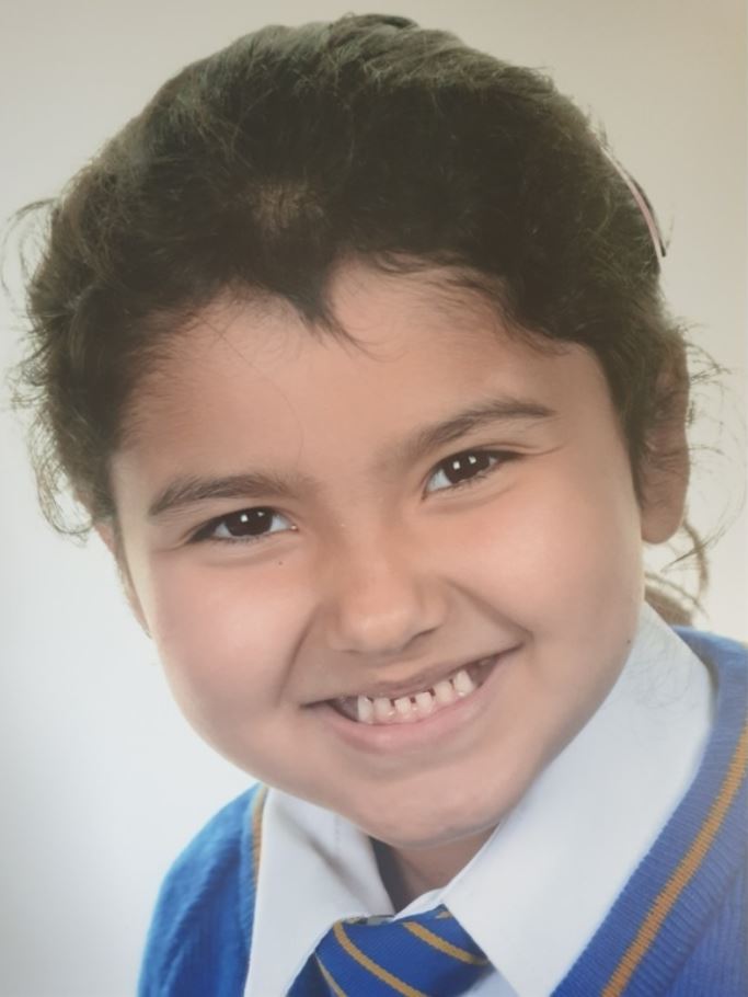 Minaal Salam,5, died after the horror crash