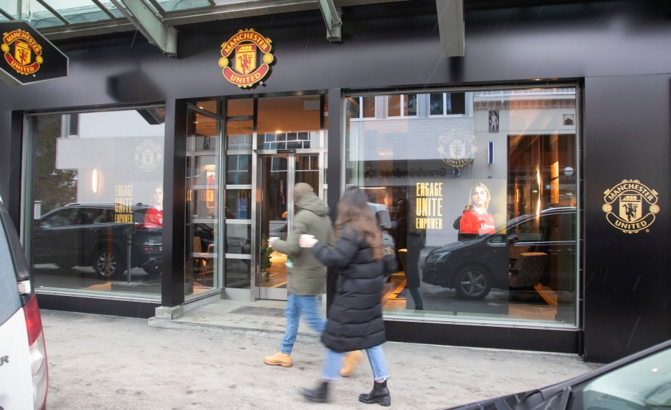 The Glazers have set up a Man Utd shop in the Swiss mountain resort of Davos