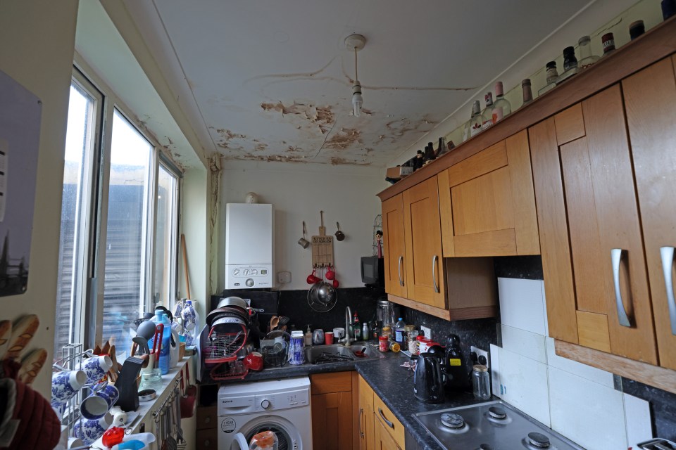 Ty's kitchen ceiling looks like it could cave in at any time