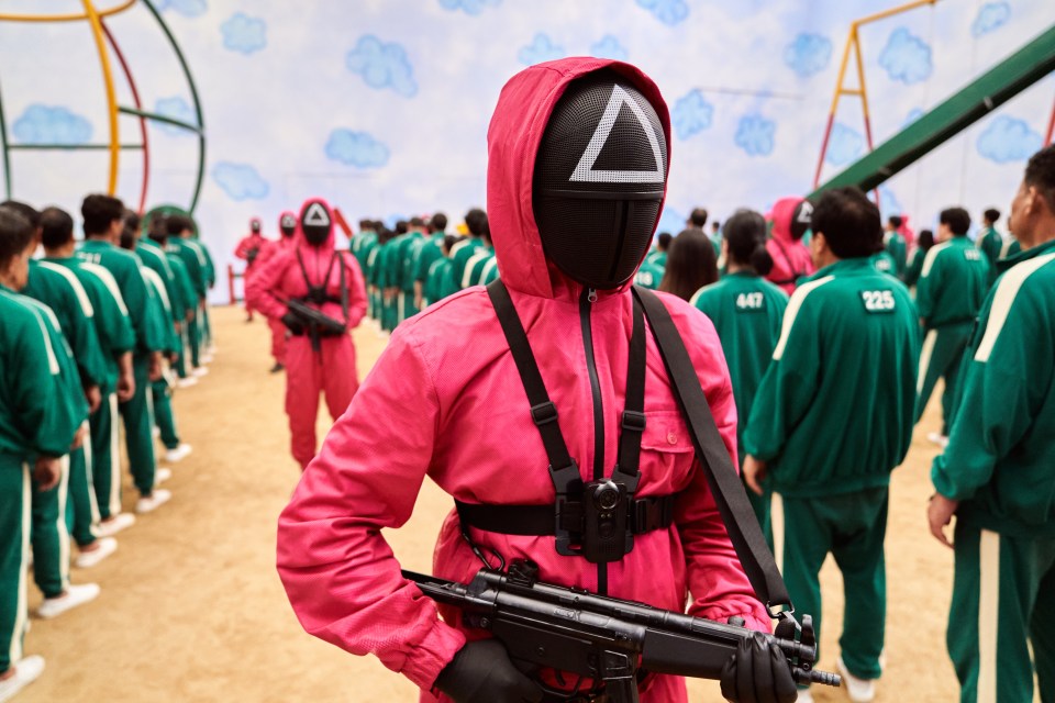 The real-life version of Squid Game turned into a freezing nightmare with at least one contestant stretchered off - a scene from the real thriller