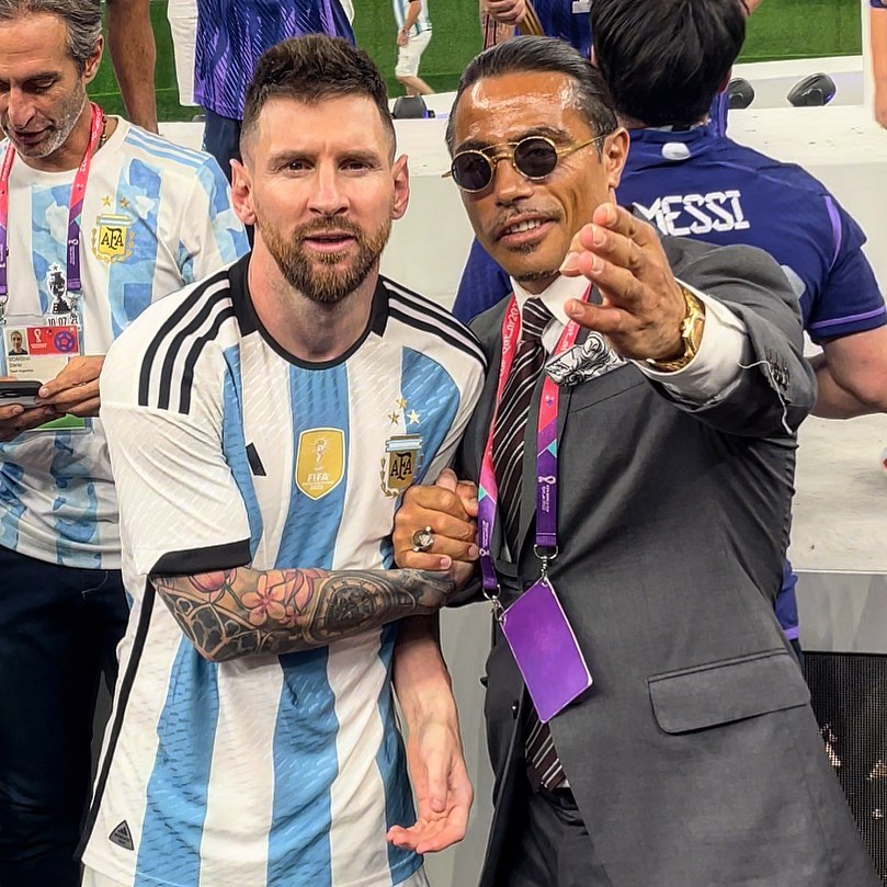 Salt Bae slammed for touching £17m 18-carat World Cup trophy breaking FIFA etiquette while posing with Argentina stars
