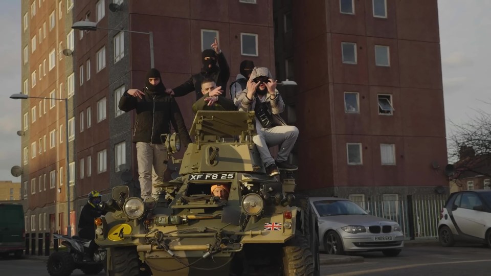 A music video by Poppin Smoke by Vinz and Stealth features armoured vehicles and guns
