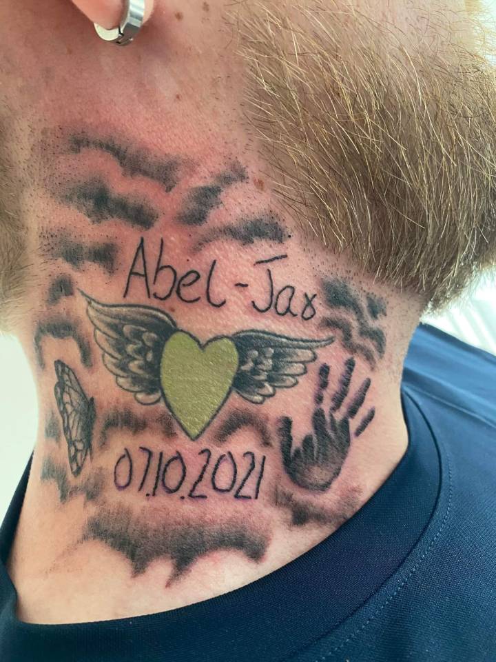 Oliver Mailey got a tattoo tribute to the son he killed
