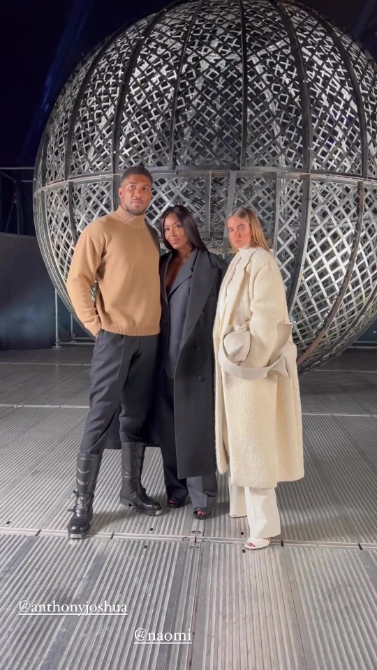 She shared a snap earlier in the year alongside Naomi Campbell and Anthony Joshua