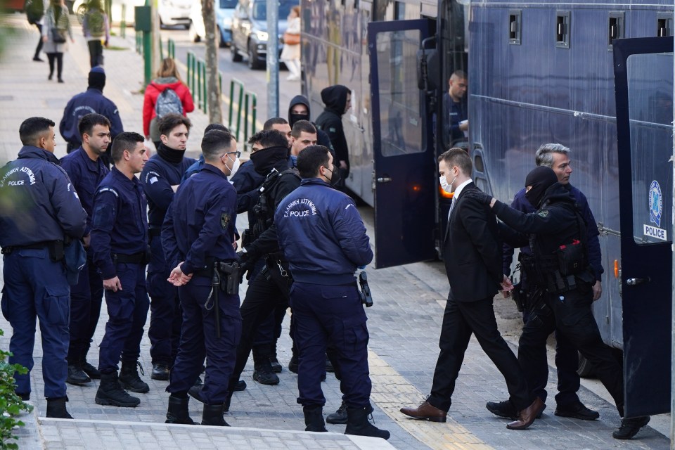 Anagnostopoulos arriving at court in Athens