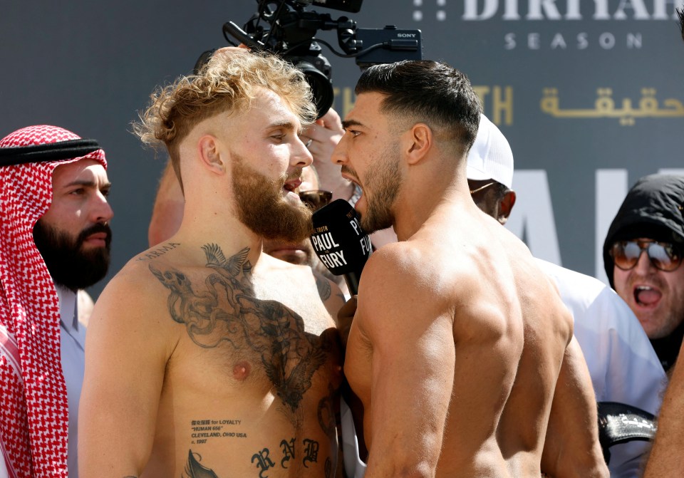 Jake Paul and Tommy Fury will do battle in Saudi Arabia on Sunday