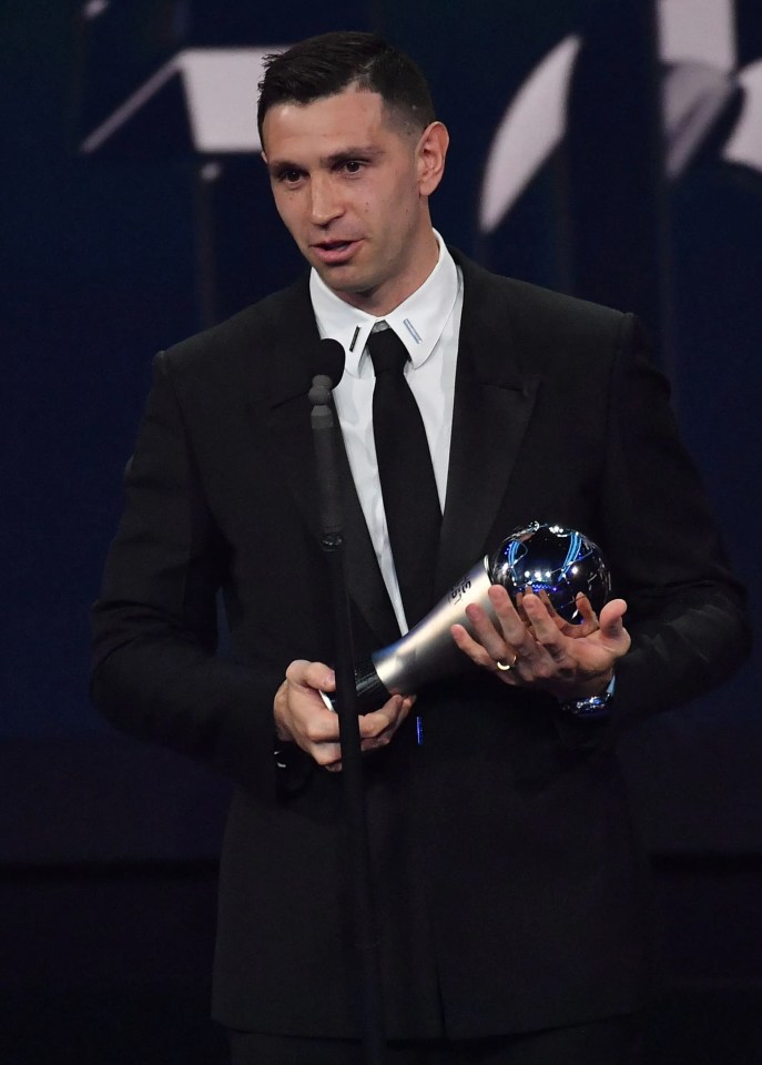 Argentina star Martinez won the best keeper award after transforming his career with a move from Arsenal to Aston Villa in September 2020