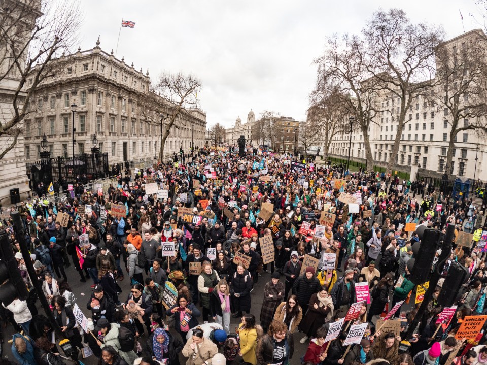 Thousands of teachers left classrooms empty today and went on strike