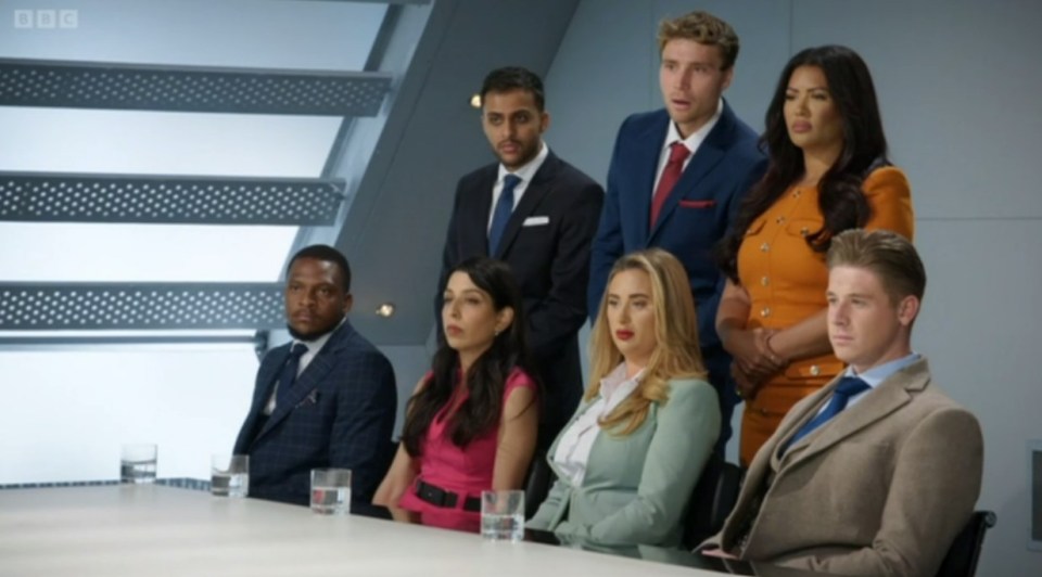 Bradley (far right) and his team lost the task