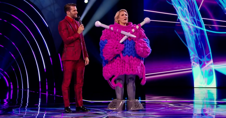 Steps singer Claire Richards was revealed beneath the mask during the double elimination