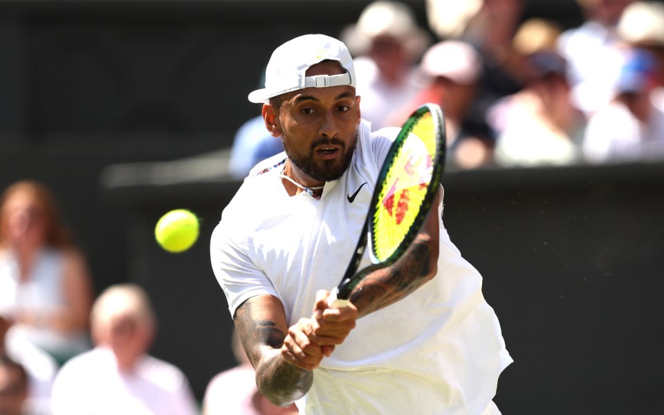 The tennis star, 27, pictured at Wimbledon in 2022