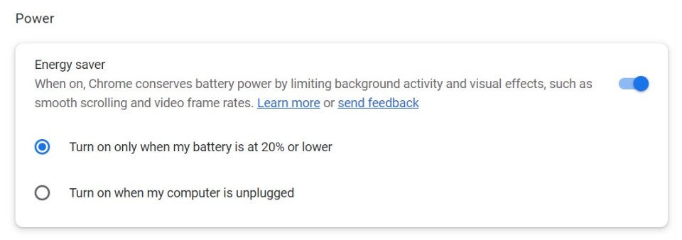 The feature is also only available on Chrome 110