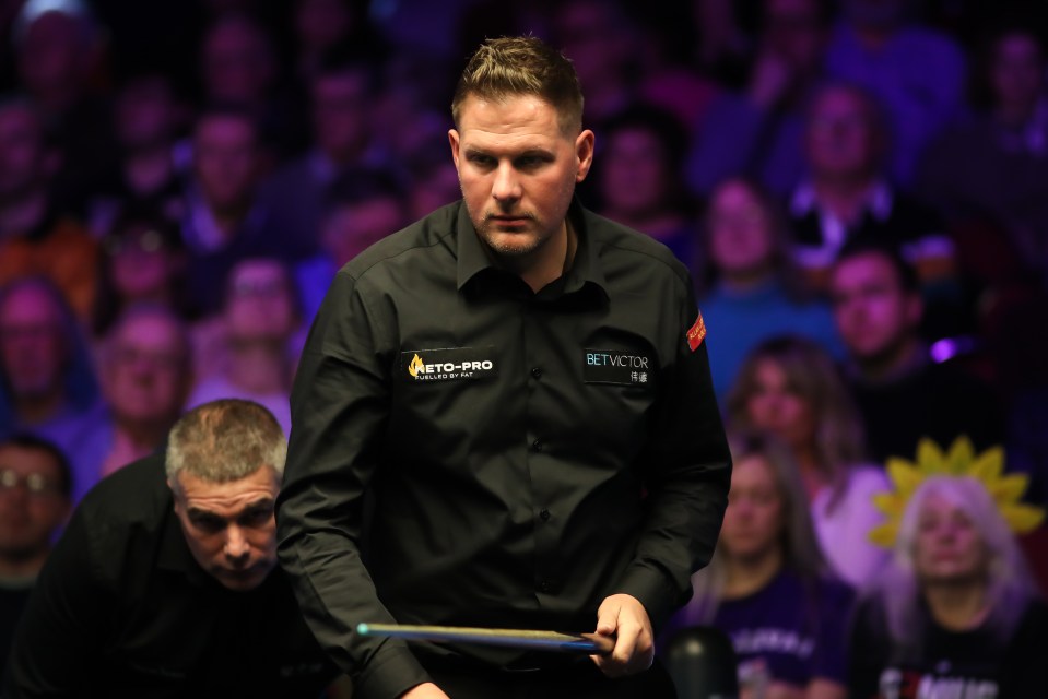 Daniel Wells in the fourth round match against Shaun Murphy
