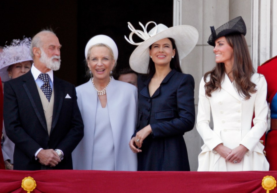 Sophie, second from right, next to her in-laws and the Princess of Wales