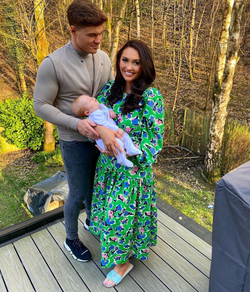 The doting parents with their firstborn, Noah