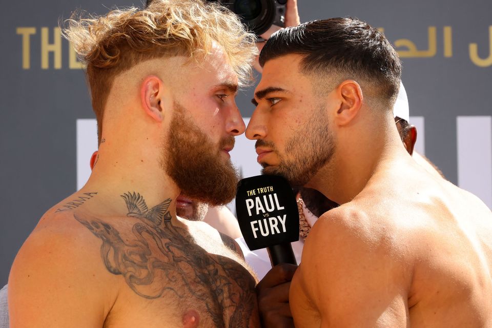 Jake Paul and Tommy Fury facing off