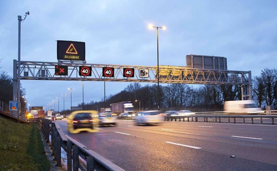 Ignoring this sign on the motorway can lead to a £100 fine or points on your licence