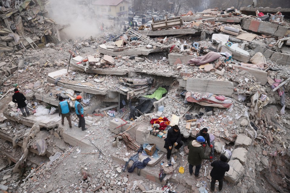 Many are thought to remain trapped under the rubble