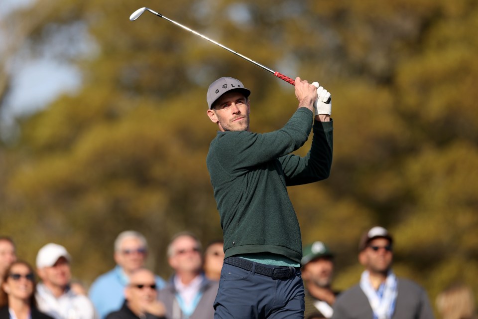 Gareth Bale has swapped his football boots for a golf club