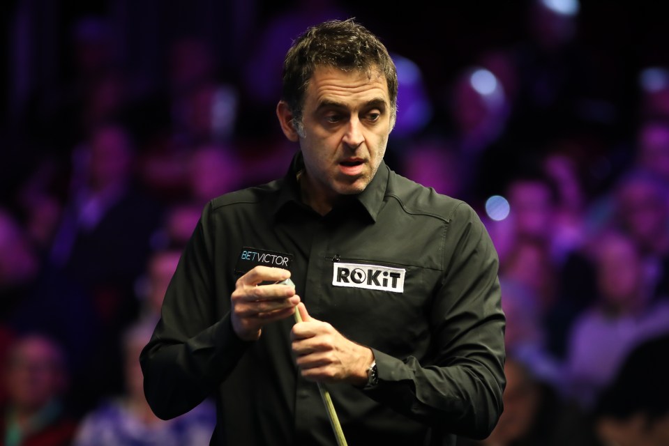 Ronnie O’Sullivan in his fourth round match against Ben Mertens