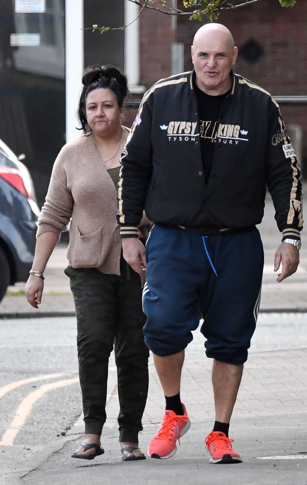 Chantal and John joined Tommy on a walk before his fight last year
