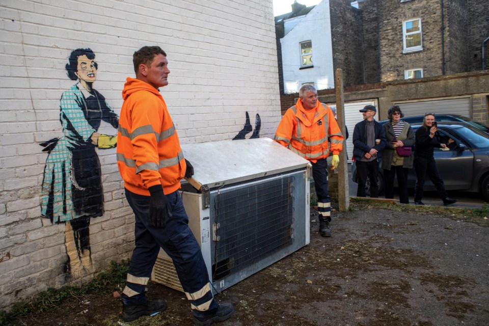 Workers in Margate, Kent, returned the freezer after outcry from locals