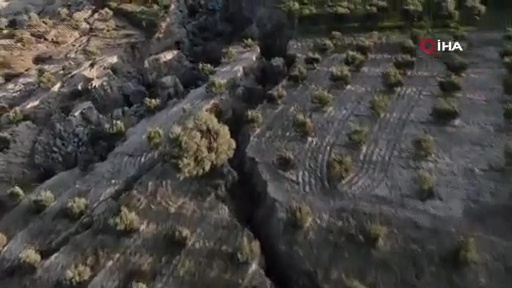 The devastating earthquakes created an enormous chasm in the earth's crust