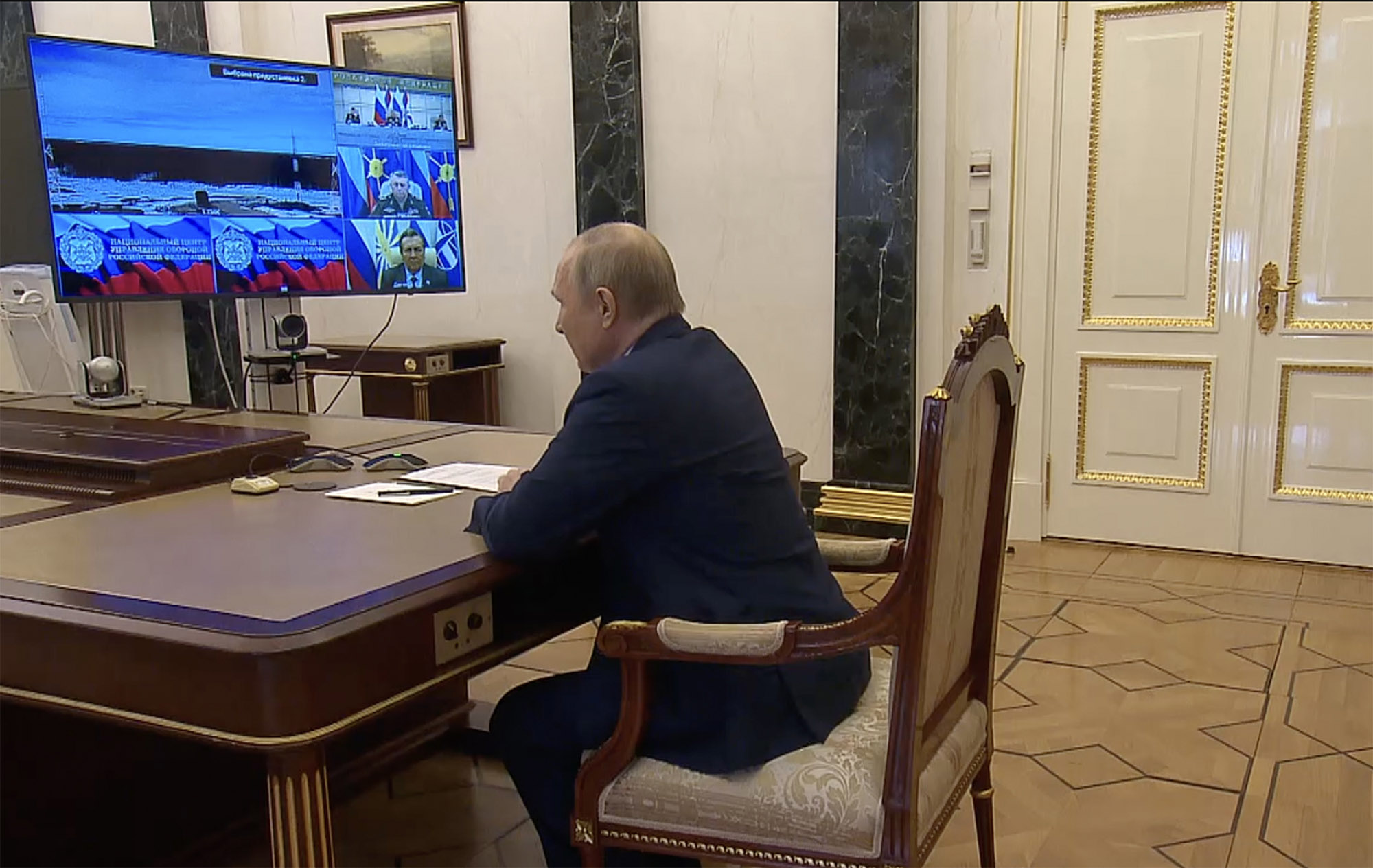 Putin watched the first succesful launch via video link in April, 2022