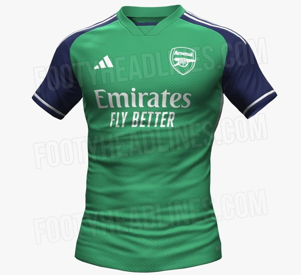 A 'leaked' picture of a potential Arsenal third kit for the 2023-24 campaign was leaked online