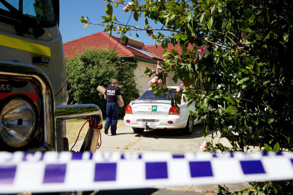 Police at the Kewdale home of Bradley Robert Edwards in 2016