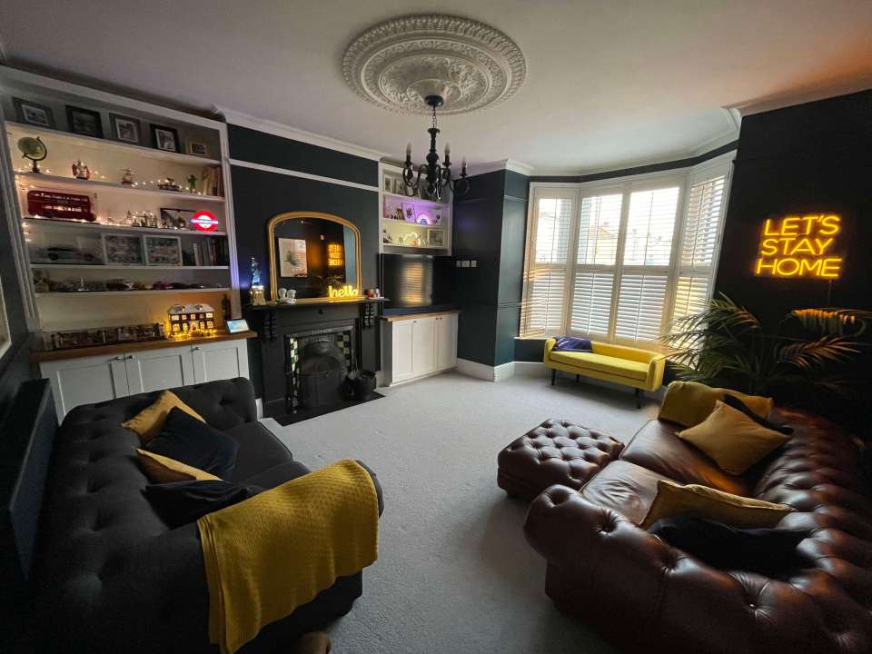 The living room cost £1.8k to makeover, the couple took some inspiration from other 'home' accounts on Instagram