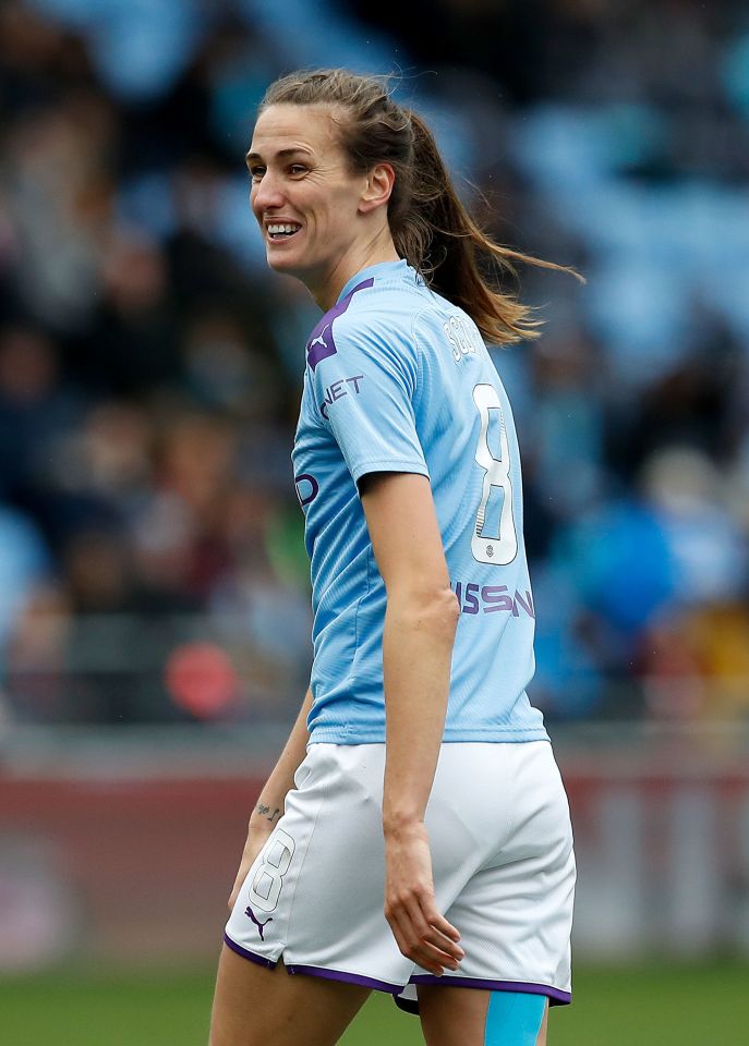 Midfielder Scott played for Man City for the majority of her career