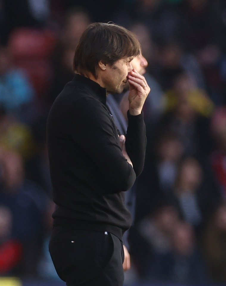 Antonio Conte cut a frustrated figure