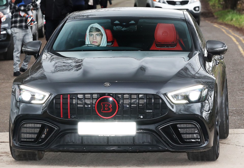 Full-back Williams in his car last month