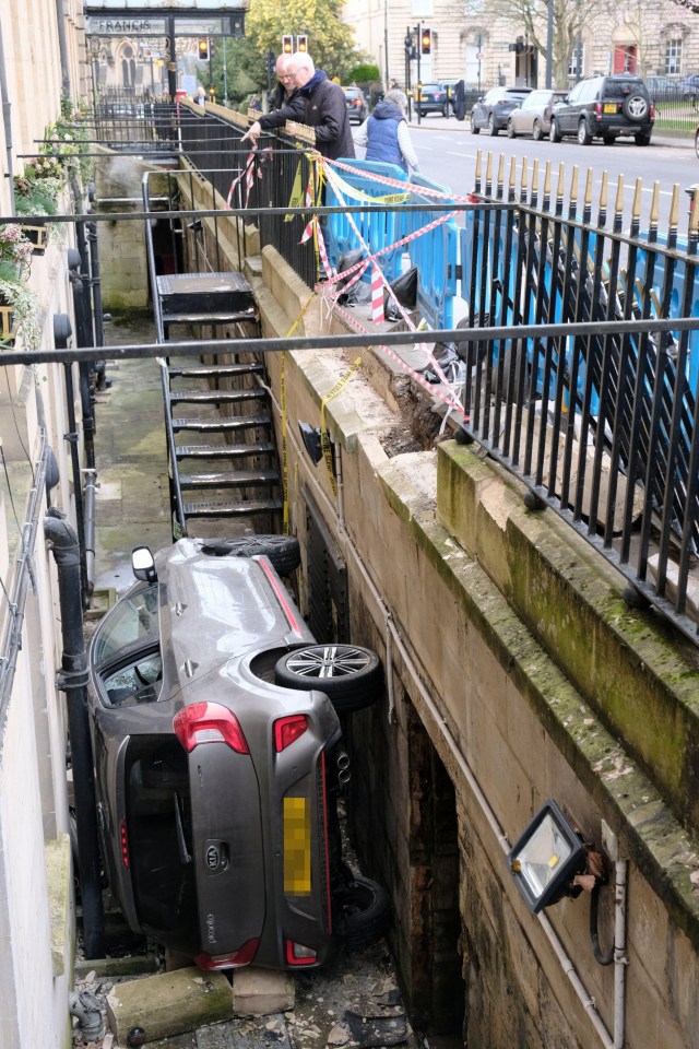 It comes after a crash through the railings on Sunday