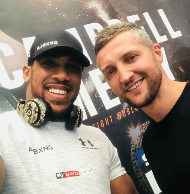 Anthony Joshua with Carl Froch