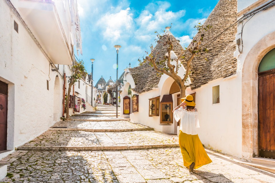 Italy's Alberobello has more than 1,400 picturesque cone-shaped houses called trulli