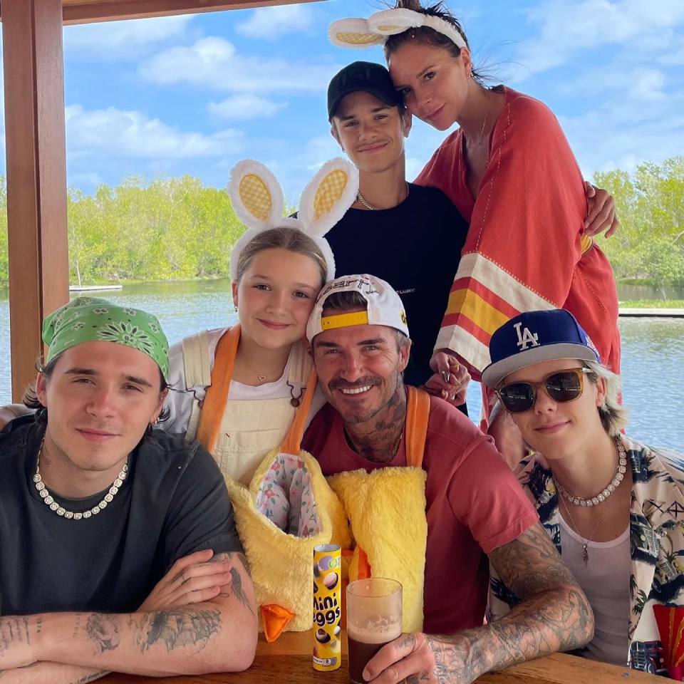 The Beckhams posed for a family photo