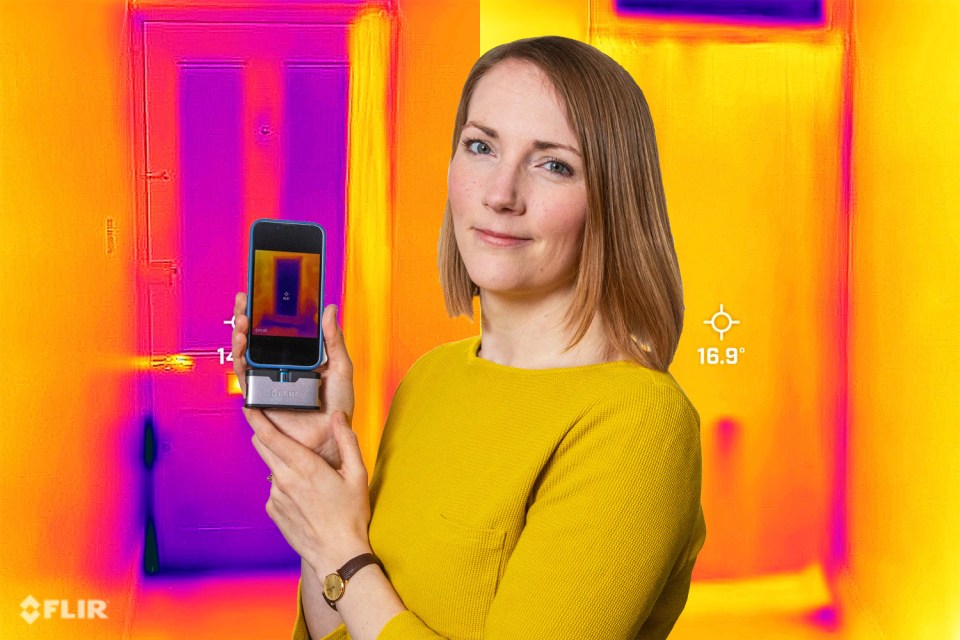 Rosie used a thermal camera to spot leaky parts of her home