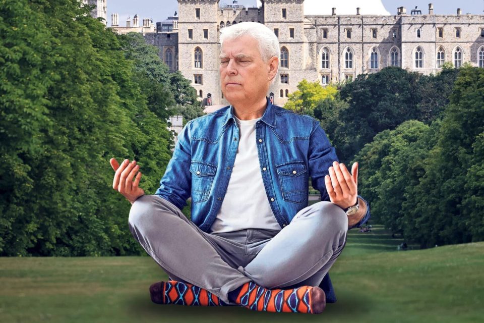 How Andrew might look as he's doing 'spiritual healing' with an Indian yogi