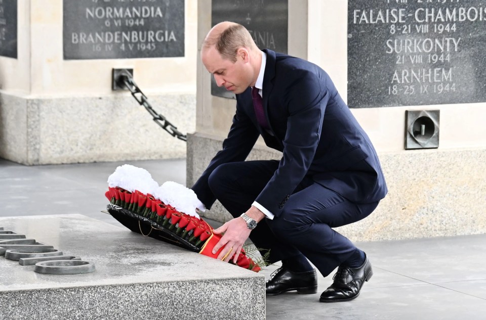 Prince William laid a wreath at the Tomb of the Unknown Soldier this morning
