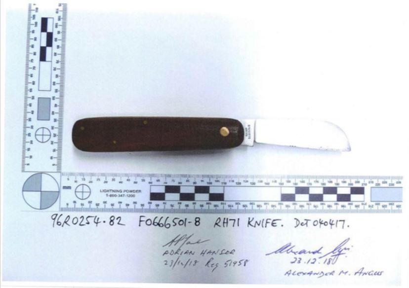A Telstra-issued knife found in bushland in Wellard