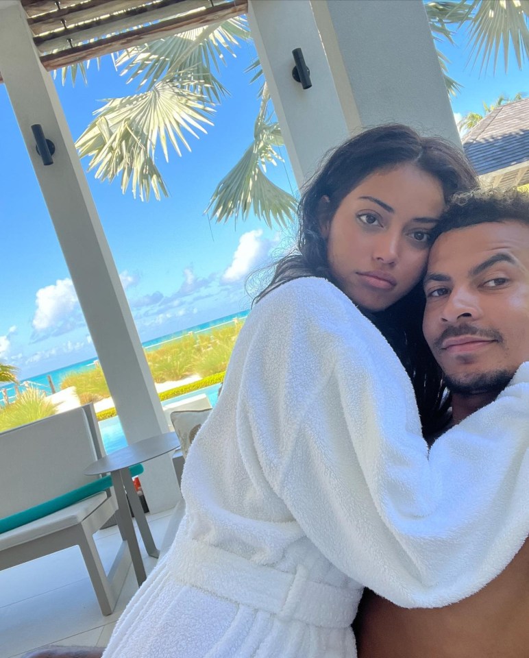 The happy couple began dating last year