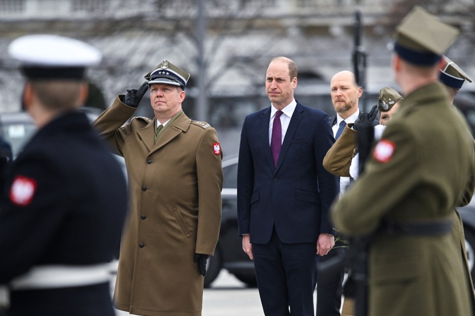 He visited the monument on his secret mission to the Ukraine border