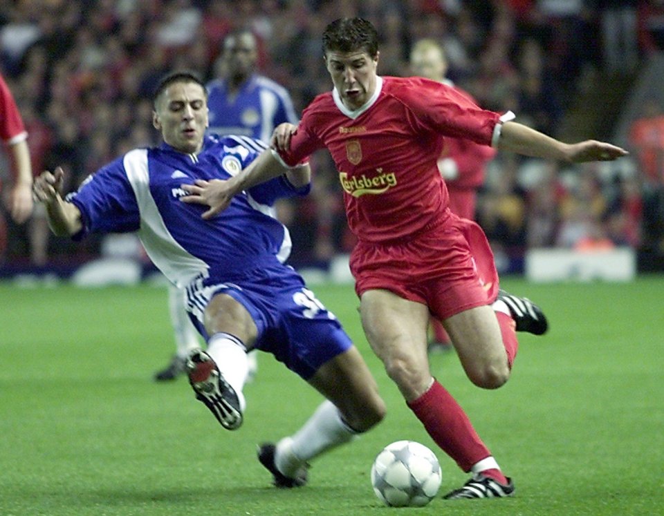 Gregory Vignal, right, spent five years playing for Liverpool