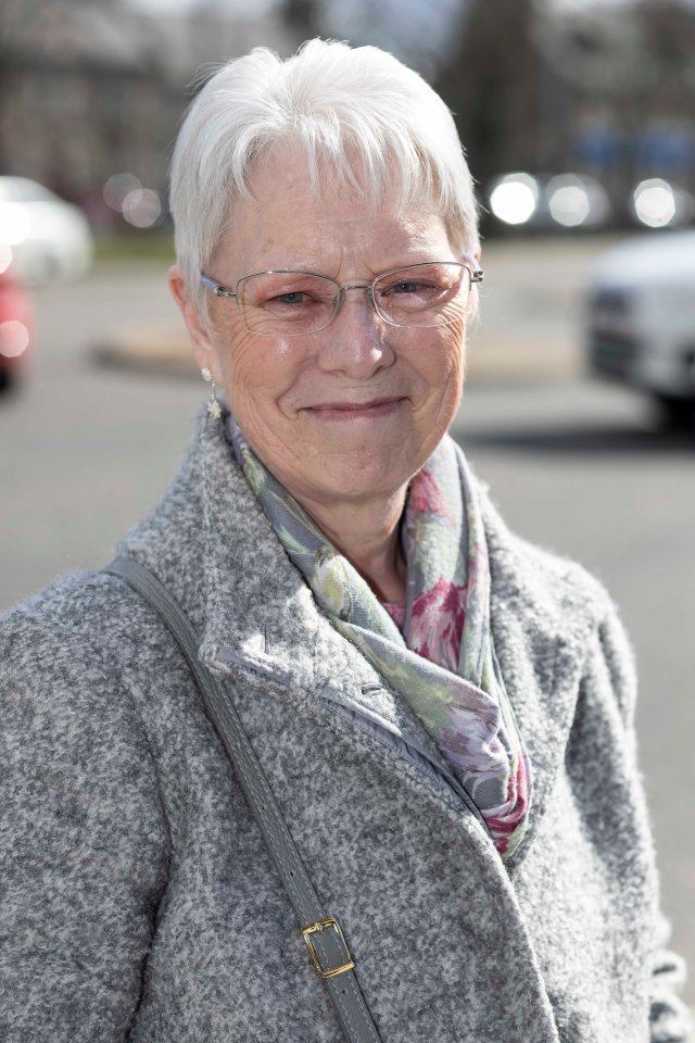 Retired Rachel Skene, 63, said: 'I think Nicola Sturgeon did a good job during the pandemic but I won’t be voting SNP'