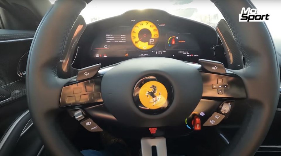 The driver activates the launch control function and then rockets away from a standstill