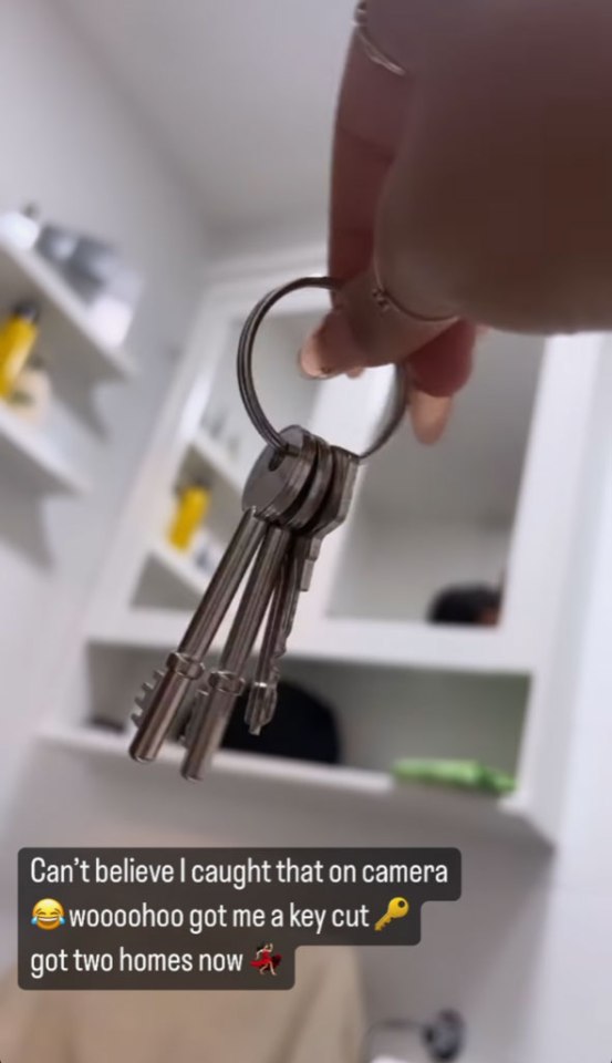 The Towie star previously presented Sophie with a set of keys to his own abode