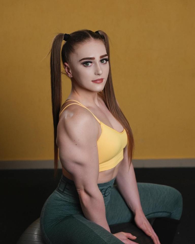 Julia Vins has dubbed herself 'Muscle Barbie'