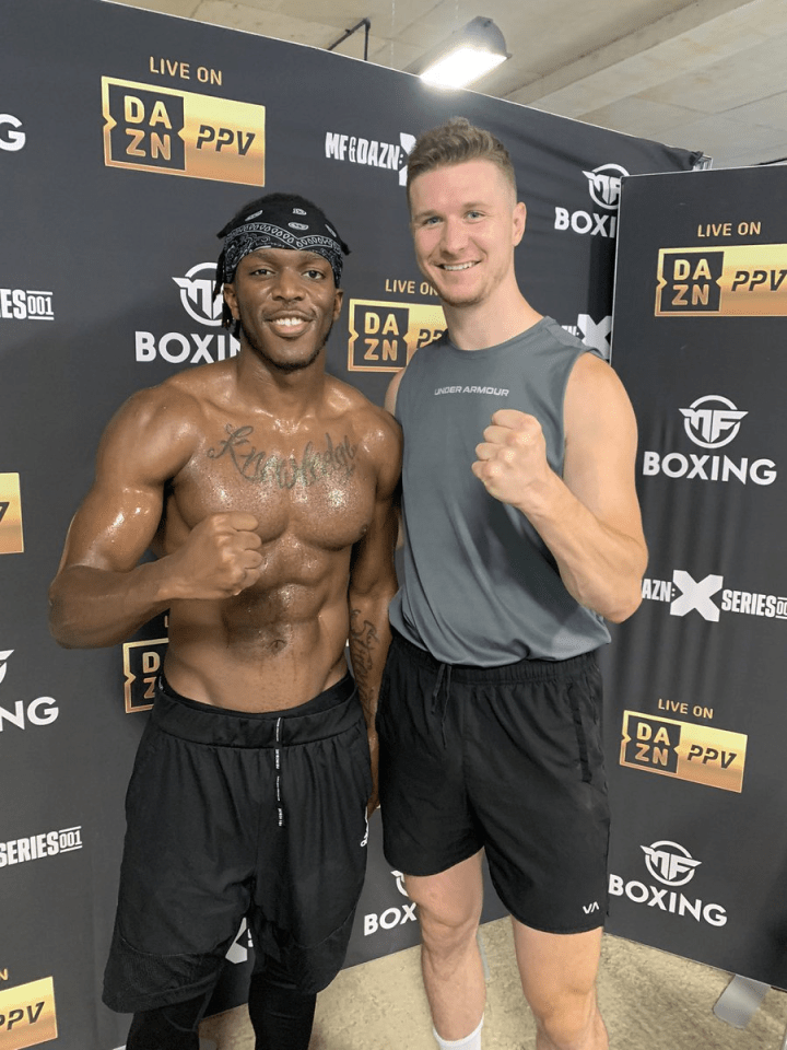 KSI pictured with YouTuber and broadcaster Wade Plemons